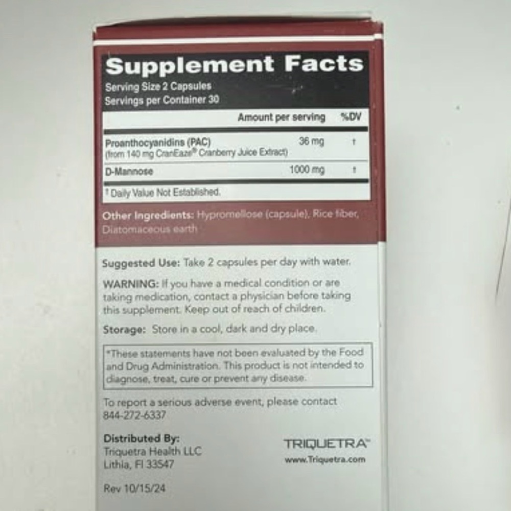 6 pack Triquetra CranEaze Cranberry Juice Extract Supplement - Picture 5 of 7